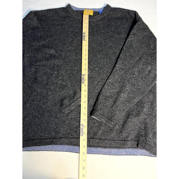 Vintage Carlyle & Kilmore 100% Wool Grey Long Sleeve Pullover Sweater XXL - Picture 5 of 7